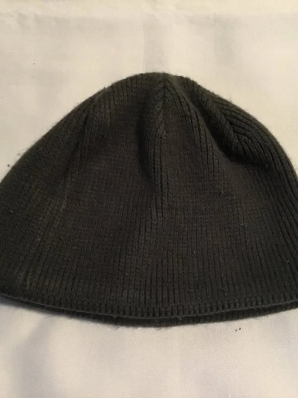 The North Face Beanie Gray Knit Fleece Lined Embroidered Logo Winter Hat Adult